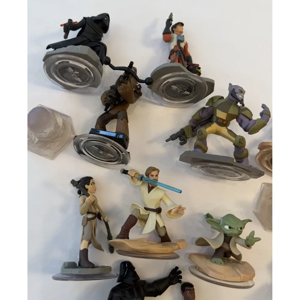Disney Infinity 3.0 Star Wars Figure Lot Darth Vader Yoda Boba‎ Fett Rey Ahsoka
